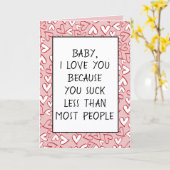 Aangepaste Grappige Ik Hou Van Jou Valentijn Citat Kaart (Gele Bloem)