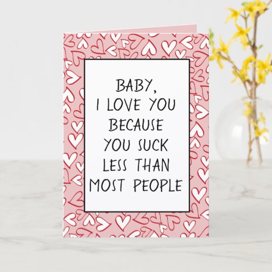 Aangepaste Grappige Ik Hou Van Jou Valentijn Citat Kaart (Gele Bloem)