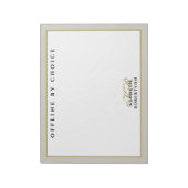 Aangepaste grappige inspirerende beige witte goude notitieblok (Linkerzijde)