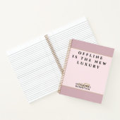 Aangepaste Grappige Inspirerende Pastel Roze Stof Notitieboek (Binnen)