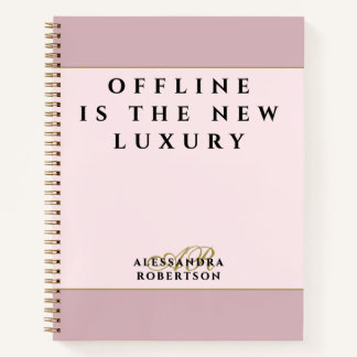 Aangepaste Grappige Inspirerende Pastel Roze Stof Notitieboek