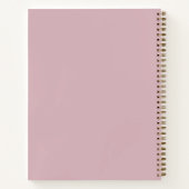 Aangepaste Grappige Inspirerende Pastel Roze Stof Notitieboek (Achterkant)
