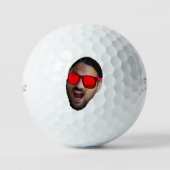 Aangepaste Grappige Jouw Gezicht Op Een Set Titlei Golfballen (Voorkant)