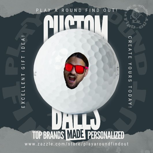 Aangepaste Grappige Jouw Gezicht Op Een Set Titlei Golfballen