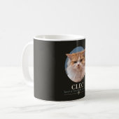 Aangepaste Grappige Kat Foto & Naam Koffiemok (Voorkant links)