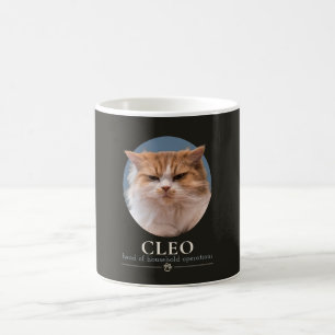 Aangepaste Grappige Kat Foto & Naam Koffiemok