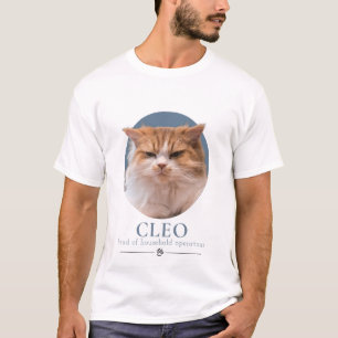 Aangepaste Grappige Kat Foto & Naam T-shirt