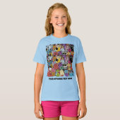 Aangepaste Grappige Katten Illustratie T-shirt (Voorkant volledig)