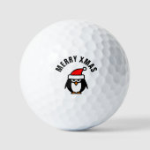 Aangepaste grappige kerstcartoon golfbal cadeauset golfballen (Voorkant)