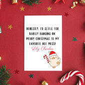 Aangepaste grappige kerstcitaten voor vrienden feestdagen kaart