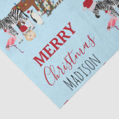 Aangepaste grappige kerstdieren Sinterklaashoedjes Tissuepapier (Detail)