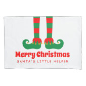 Aangepaste, grappige kerstvoethoes kussensloop (Voorkant)