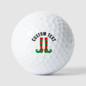 Aangepaste, grappige kerstvoetjes met kerstgolfbal golfballen (Voorkant)