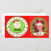 Aangepaste Grappige Kinderkerstfotokaart Feestdagenkaart (Voorkant / Achterkant)