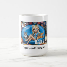 Aangepaste Grappige Kinderloze Kat Dames KAMALA 20 Koffiemok