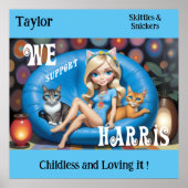 Aangepaste Grappige Kinderloze Kat Dames KAMALA 20 Poster (Voorkant)