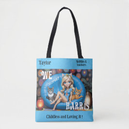 Aangepaste Grappige Kinderloze Kat Dames KAMALA 20 Tote Bag
