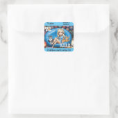 Aangepaste Grappige Kinderloze Kat Dames KAMALA 20 Vierkante Sticker (Tas)