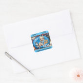 Aangepaste Grappige Kinderloze Kat Dames KAMALA 20 Vierkante Sticker (Envelop)