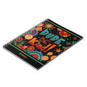 Aangepaste Grappige Kleurrijke Kerel Wees Vriendel Notitieboek (Linkerzijde)