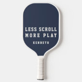 Aangepaste Grappige Marineblauwe Witte Minimalisti Pickleball Paddle (Achterkant)