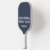 Aangepaste Grappige Marineblauwe Witte Minimalisti Pickleball Paddle (Links)