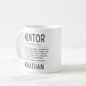 Aangepaste Grappige Mentor Coach Adviseur Waarderi Koffiemok (Voorkant links)