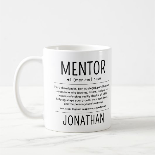 Aangepaste Grappige Mentor Coach Adviseur Waarderi Koffiemok (Links)