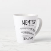 Aangepaste Grappige Mentor Coach Adviseur Waarderi Latte Mok (Rechterhoek)