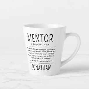Aangepaste Grappige Mentor Coach Adviseur Waarderi Latte Mok