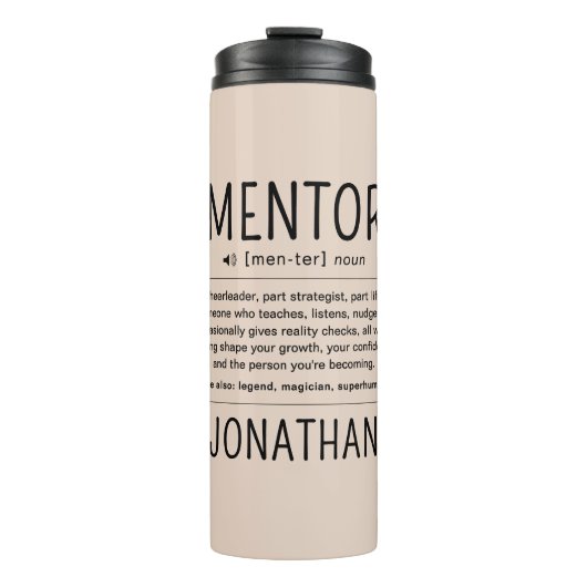 Aangepaste Grappige Mentor Coach Adviseur Waarderi Thermosbeker (Voorkant)