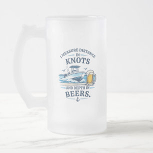 Aangepaste Grappige Meting in Knopen Zeevaart Bier Matglas Bierpul