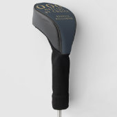 Aangepaste Grappige Minimalistische OOO Navy Blauw Golfheadcover (Schuin)