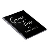 Aangepaste Grappige Minimalistische Zwart Witte Sp Notitieboek (Rechterzijde)