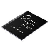 Aangepaste Grappige Minimalistische Zwart Witte Sp Notitieboek (Linkerzijde)