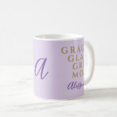 Aangepaste Grappige Moeder Pastel Paars Goud Inspi Koffiemok (Voorkant rechts)