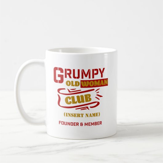 Aangepaste grappige mok - Grumpy Old Woman Club (Links)