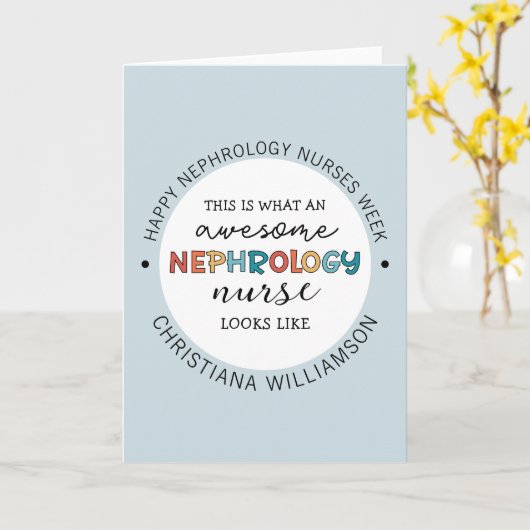 Aangepaste Grappige Nefrologie Verpleegkundigen We Kaart (Gele Bloem)