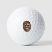 Aangepaste grappige opa gezicht uitgesneden foto golfballen (Voorkant)