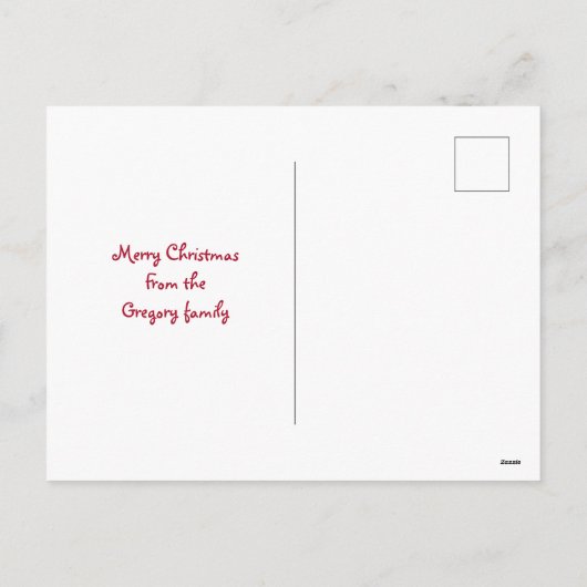 Aangepaste Grappige Oranje Kattenmuis Onder Kerstb Feestdagenkaart (Achterkant)