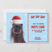 Aangepaste Grappige Paard Grappen Verplichte Foto  Feestdagenkaart (Voorkant)