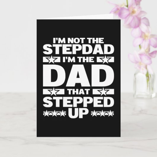 Aangepaste Grappige Papa Die Stapte Bonus Vader Kaart (Orchidee)