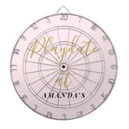 Aangepaste Grappige Pastel Roze Goud Minimalistisc Dartbord