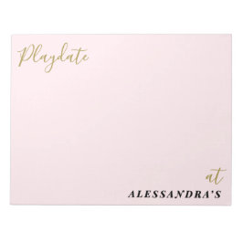 Aangepaste Grappige Pastel Roze Speelafspraak Scor Notitieblok