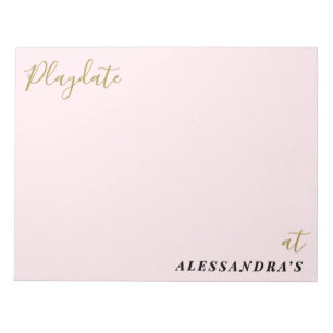 Aangepaste Grappige Pastel Roze Speelafspraak Scor Notitieblok