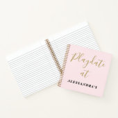 Aangepaste Grappige Pastel Roze Speeldatum Score T Notitieboek (Binnen)