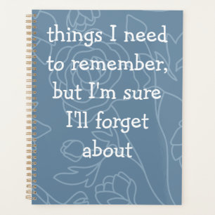 Aangepaste grappige prijsopgave voor vergeetachtig planner