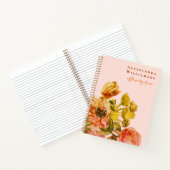 Aangepaste Grappige Retro Inspirerende Waterverf B Notitieboek (Binnen)