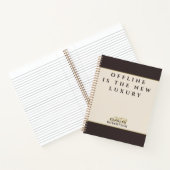 Aangepaste Grappige Retro Motiverende Bruine Crème Notitieboek (Binnen)