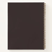 Aangepaste Grappige Retro Motiverende Bruine Crème Notitieboek (Achterkant)